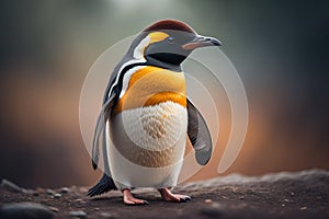 King penguin, Aptenodytes patagonicus. generative ai