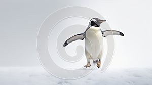 Dramatic Movement: Wildlife Photography Of A Fantasy Penguin photo