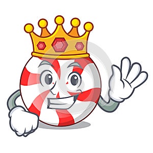 King peppermint candy mascot cartoon