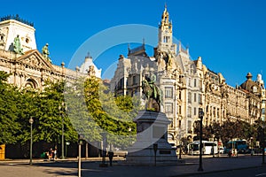 King Peter IV statue at Liberdade Square, Porto photo