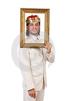 King with picture frame