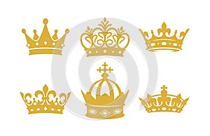 King & Princess Crown Vectors