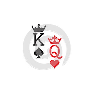 King and queen card symbols