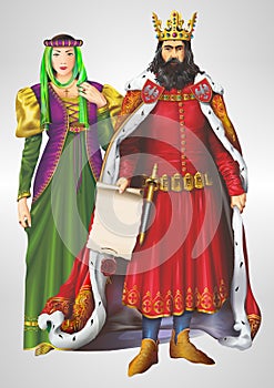 King and Queen Illustration photo