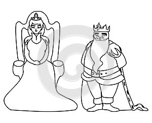 king and queen on throne characters