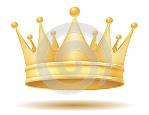 King royal golden crown vector illustration