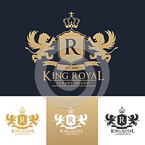 King royal logo template