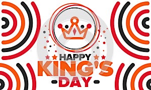 King’s Day in Netherlands. Koningsdag in Dutch. Celebrate birthday of His Majesty King
