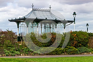 King\'s Gardens and Marine Lake with bridges and nature Southport, UK