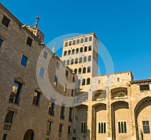 King`s Martin Watchtower in King Square. Gothic Quarter in Barce