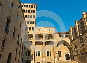 King`s Martin Watchtower in King Square. Gothic Quarter in Barce