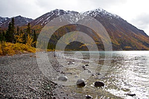 King`s Throne Peak, Kathleen Lake, Yukon, Canada