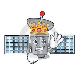 King satelite mascot cartoon style