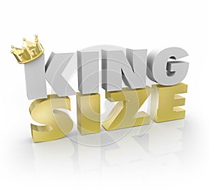 King Size 3d Words Gold Crown Large Quantity Amount