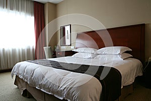 King size bed in hotel