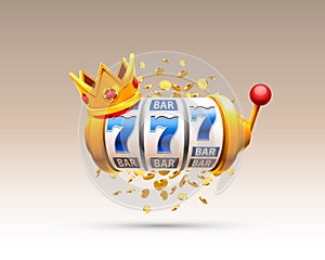 King slots 777 banner casino on the white background.