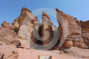 King Solomon's Pillars in Timna Valley national park, Israel.