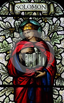 King Solomon in stained glass