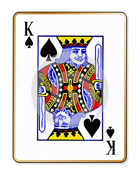 King Spades Isolated Playing Card