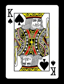 King of spades playing card,