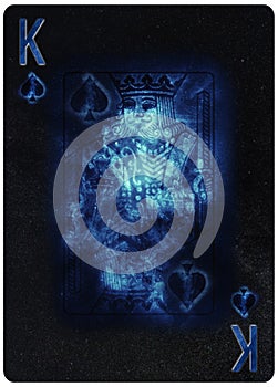 King of Spades playing card Abstract Background