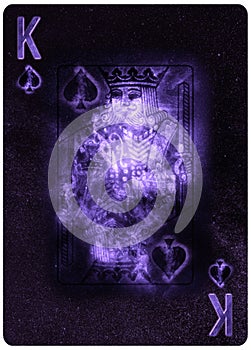 King of Spades playing card Abstract Background