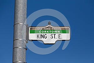 King Street East Sign