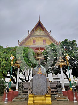 King Taksin Memorial Statue at Wat Intharam Worawiharn