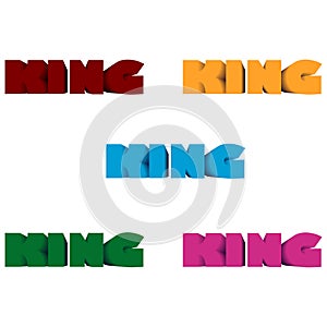Collection of King text effect