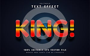 King text, text effect with line