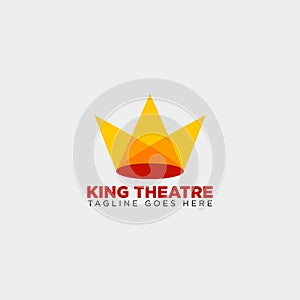 king theatre entertainment simple logo template vector illustration icon lement isolated