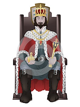 King on throne