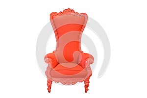 King throne chair isolated on a white background