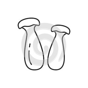 King trumpet mushroom line icon