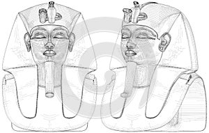 King TUT Little Egyptian King Tutankhamun Vector