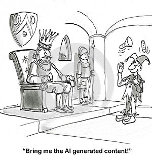 King Wants AI Generated Content