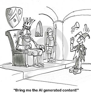 King Wants AI Generated Content photo