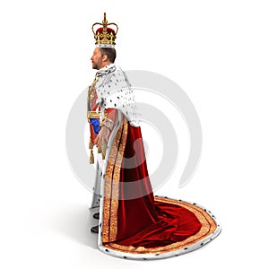 King on White 3D Illustration