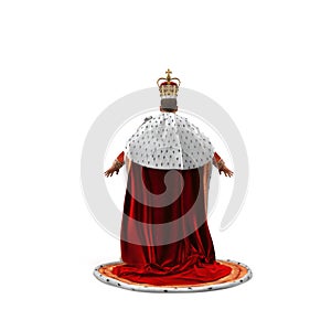 King on White 3D Illustration