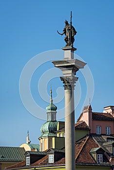 King Zygmunt III Waza Column on Castle Square in Warsaw