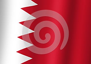 kingdom of bahrain national flag 3d illustration close up view