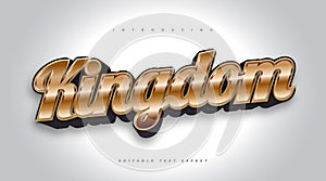 Kingdom Editable Text Effect in Black and Gold