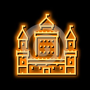 kingdom fairy tale neon glow icon illustration