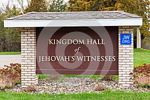 Kingdom Hall of Jehovah`s Witnesses Sign and Logo