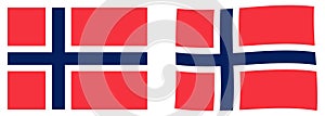 Kingdom of Norway flag. Simple and slightly waving version.