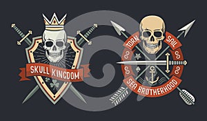 Kingdom and sea brotherhood emblems photo