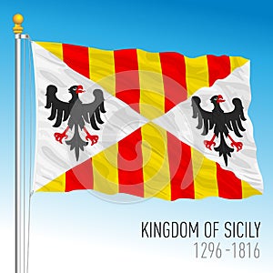 Kingdom of Sicily historical flag, 1296