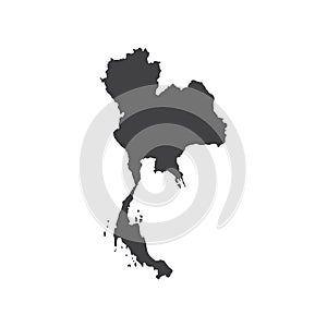 Kingdom of Thailand map silhouette