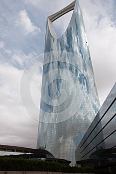 Kingdom Tower in center of Riyadh, Saudi Arabia