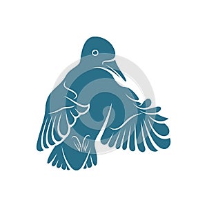 Kingfisher Bird design vector illustration, Creative Kingfisher Bird logo design concepts template, icon symbol photo